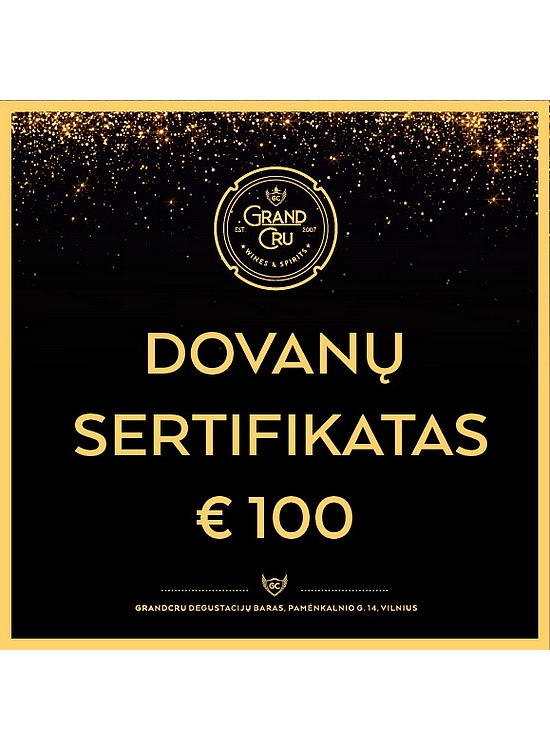 100€ GrandCru Dovanų sertifikatas